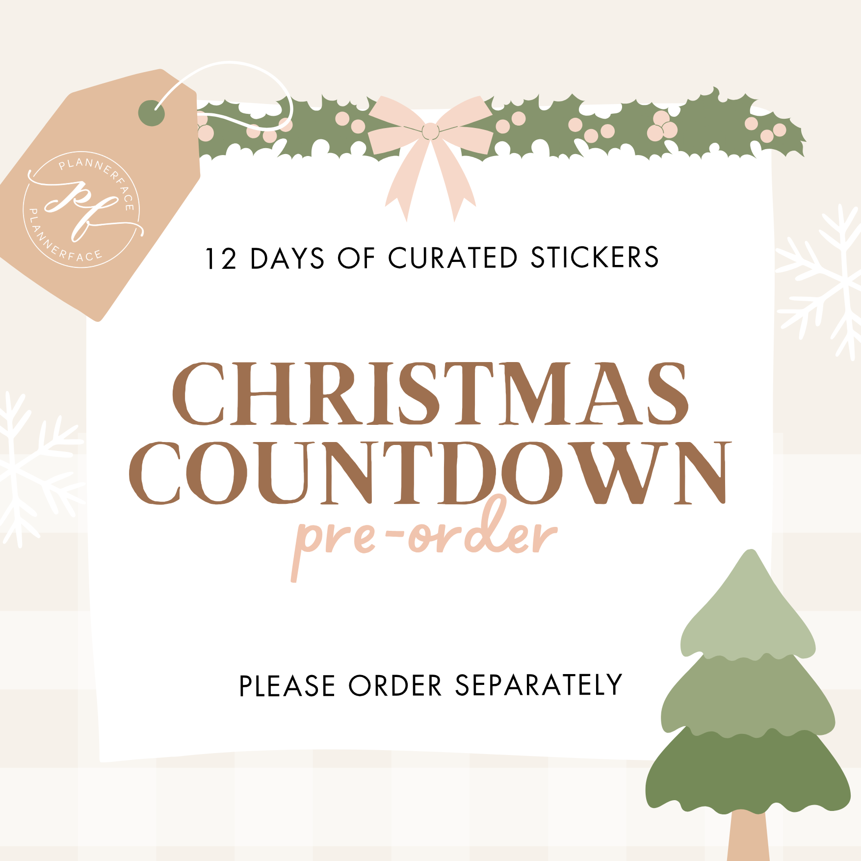 Christmas Countdown (2025 Advent) PRE-ORDER | Sticker Advent Calendar