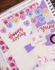 Candy Heart Alphabet Letter Journalling Stickers