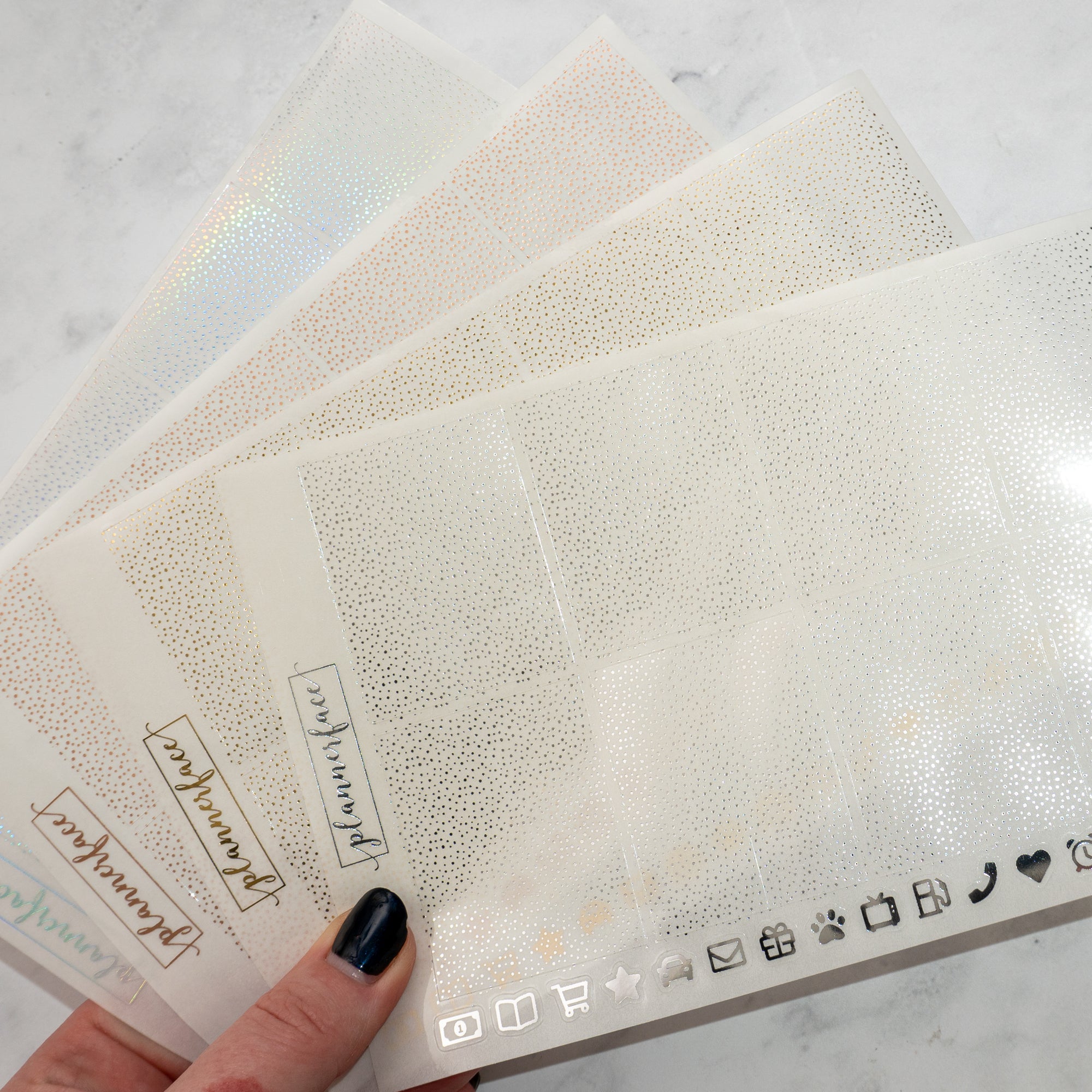 Foil Confetti Underlay Stickers (4 Sheet Mixed Foil Bundle)