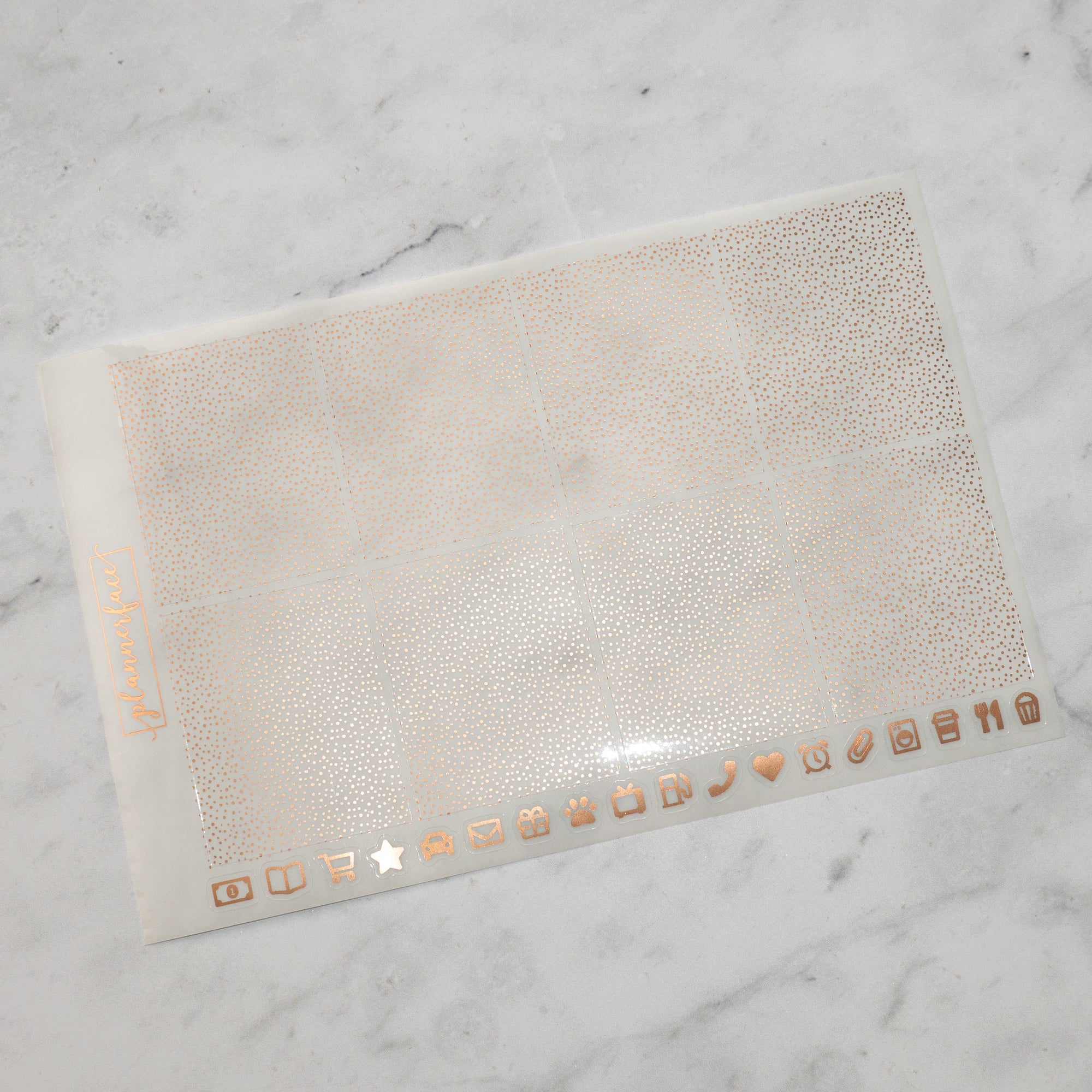 Rose Gold Foil Confetti Underlay Stickers (4 Sheet Bundle)