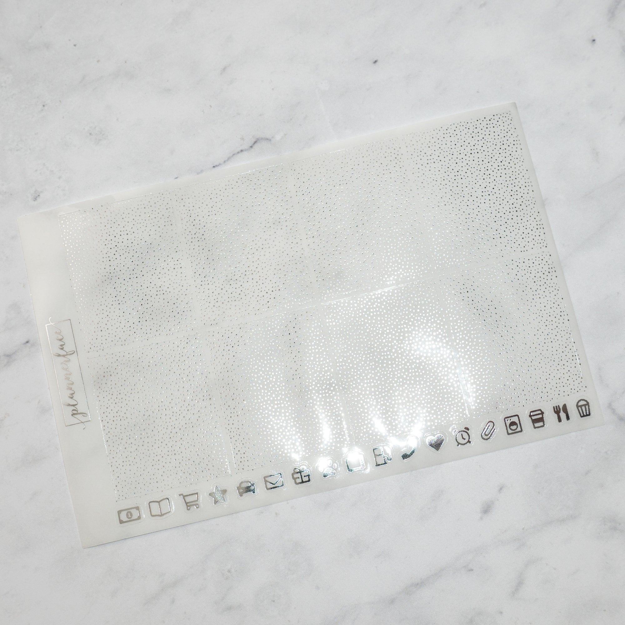 Silver Foil Confetti Underlay Stickers (4 Sheet Bundle)
