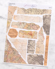 Maps Torn Paper Edge Journalling Stickers