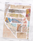 Maps V2 Torn Paper Edge Journalling Stickers