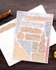 Letter Torn Paper Edge Journalling Stickers