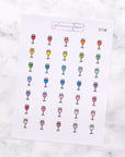 Wine Glass Doodle Stickers