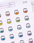 Stemless Wine / Juice Drink Doodle Stickers