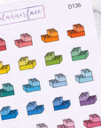 Building Brick Block Doodle Stickers