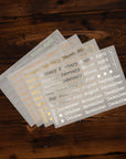 Foil Months Of The Year Script Stickers