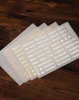 Foil Months Of The Year Script Stickers