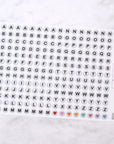 Friendship Bracelet Bead Letter Journalling Stickers