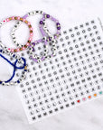 Friendship Bracelet Bead Letter Journalling Stickers