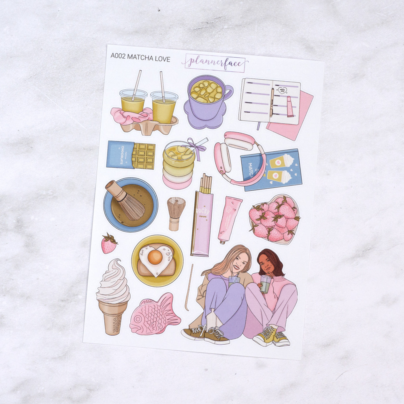 Matcha Love Creative Journal Sticker Set