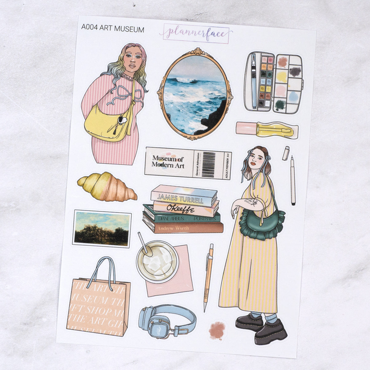 Art Museum Creative Journal Sticker Set