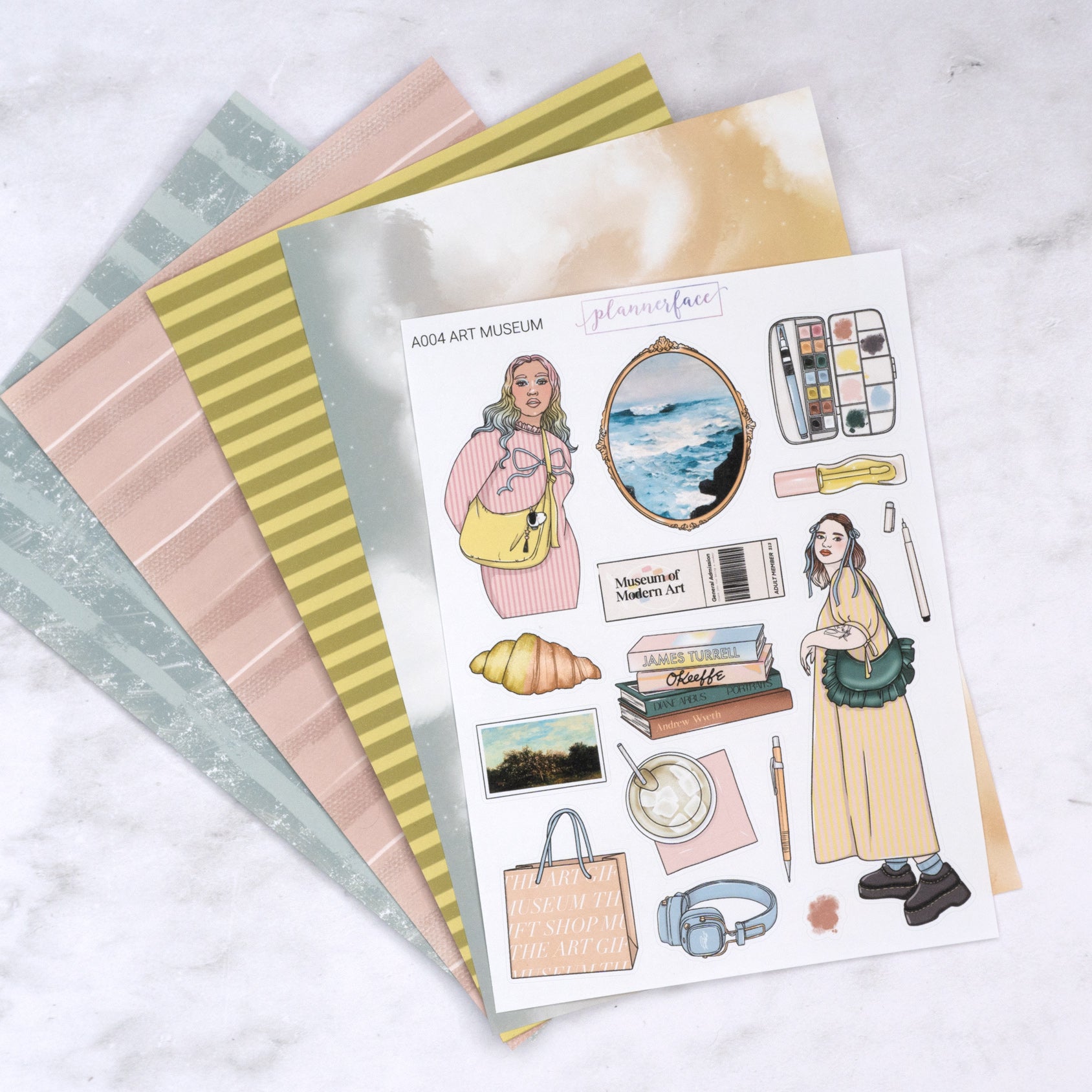 Art Museum Creative Journal Sticker Set