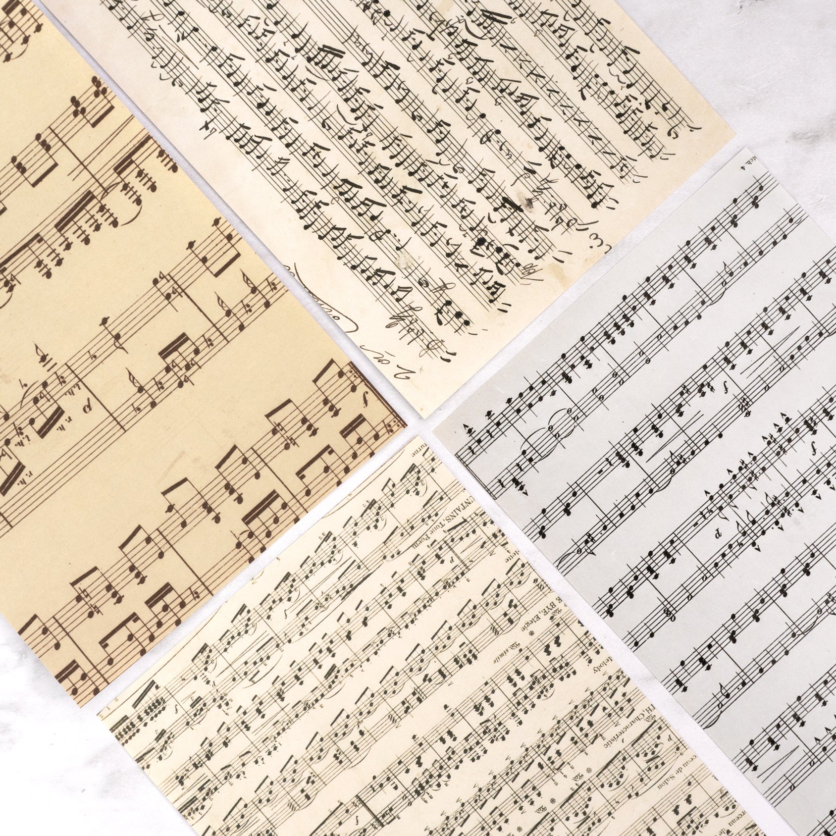 Sheet Music Sticky Paper Set for Journalling & Scrapbooking