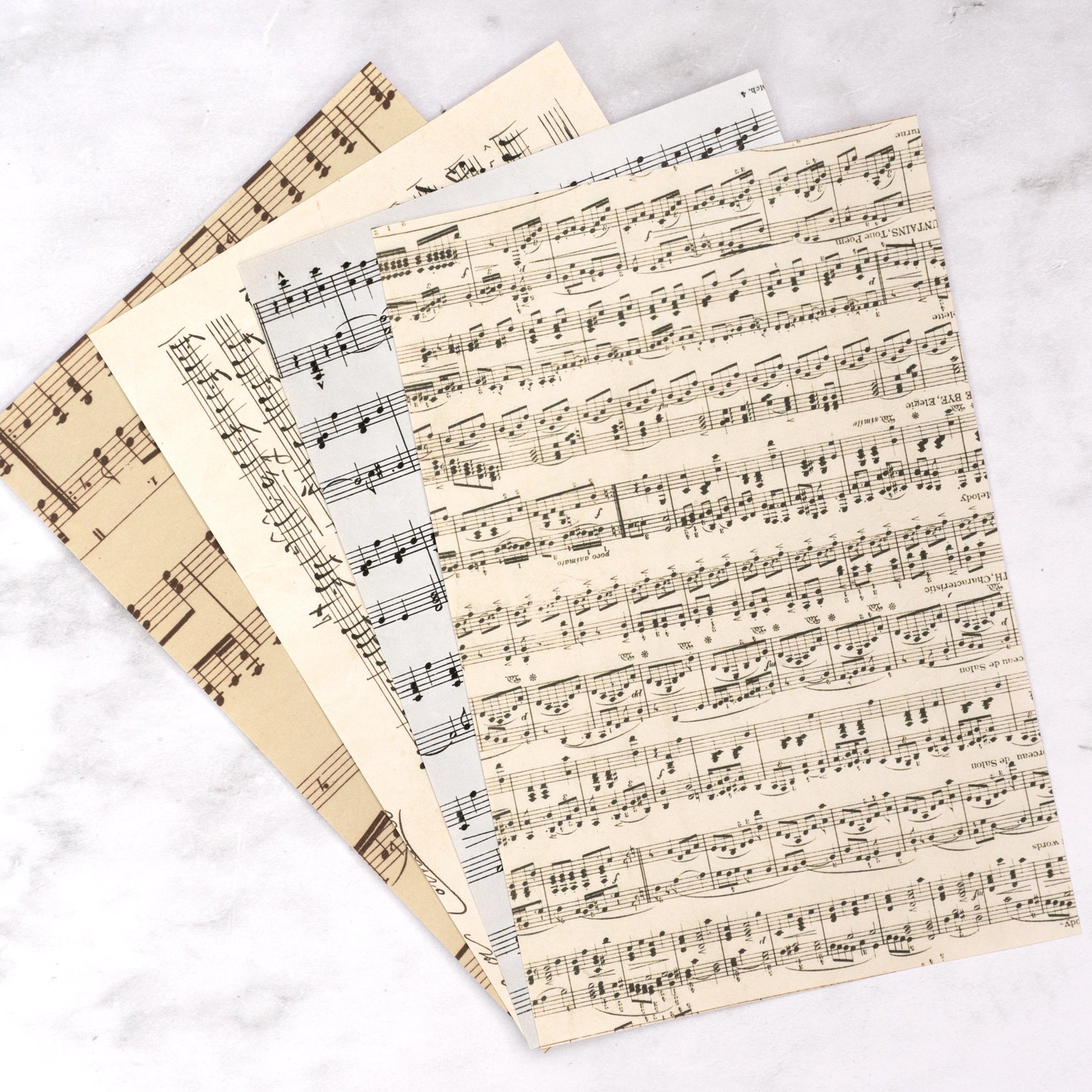 Sheet Music Sticky Paper Set for Journalling & Scrapbooking