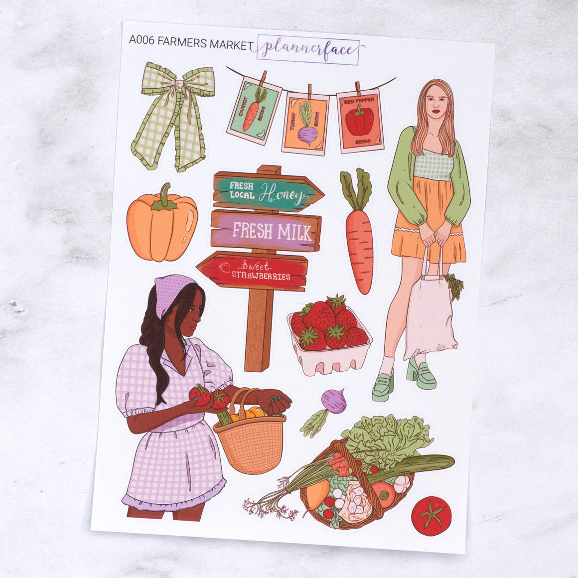 Farmers Market Creative Journal Sticker Set