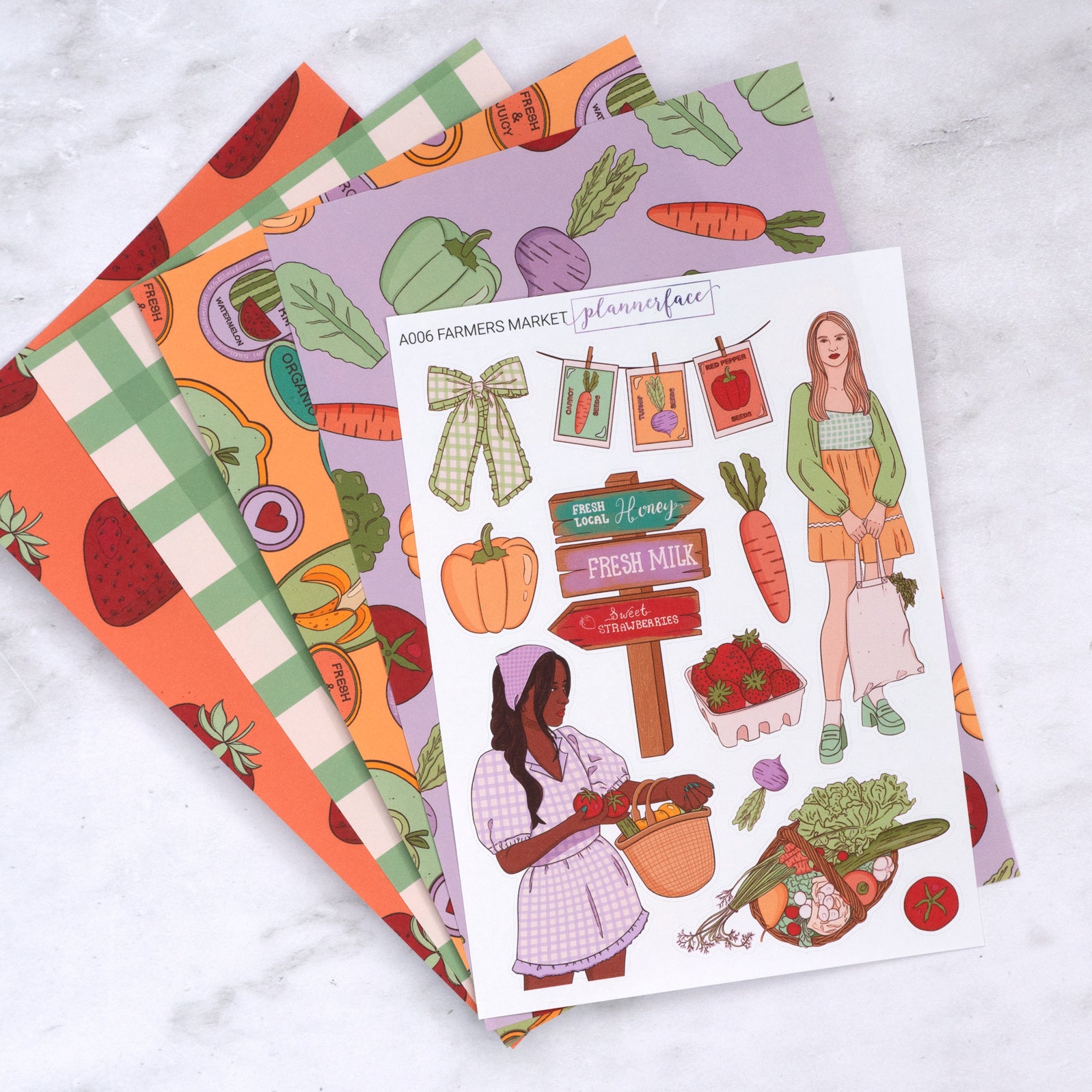 Farmers Market Creative Journal Sticker Set