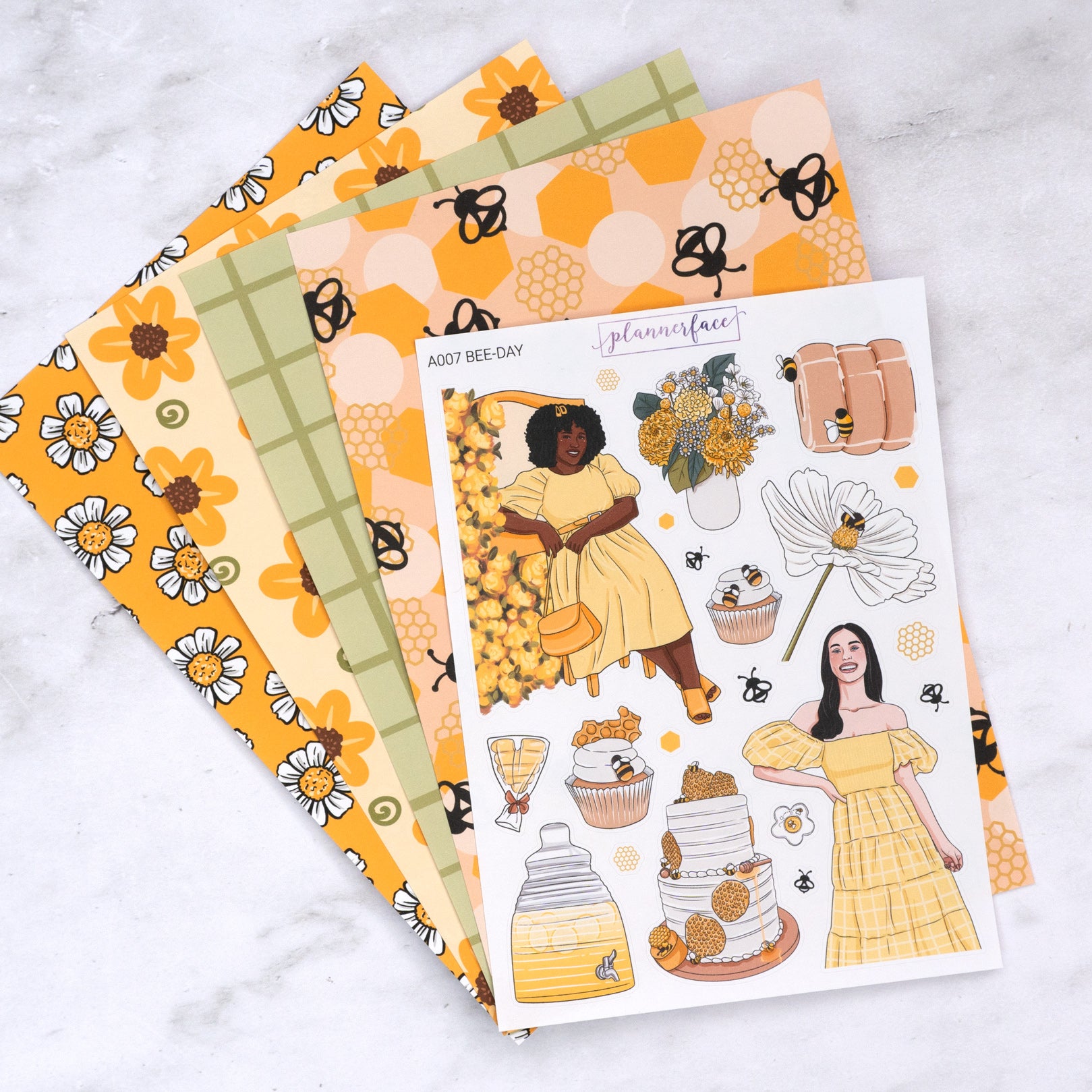 Bee-Day Creative Journal Sticker Set