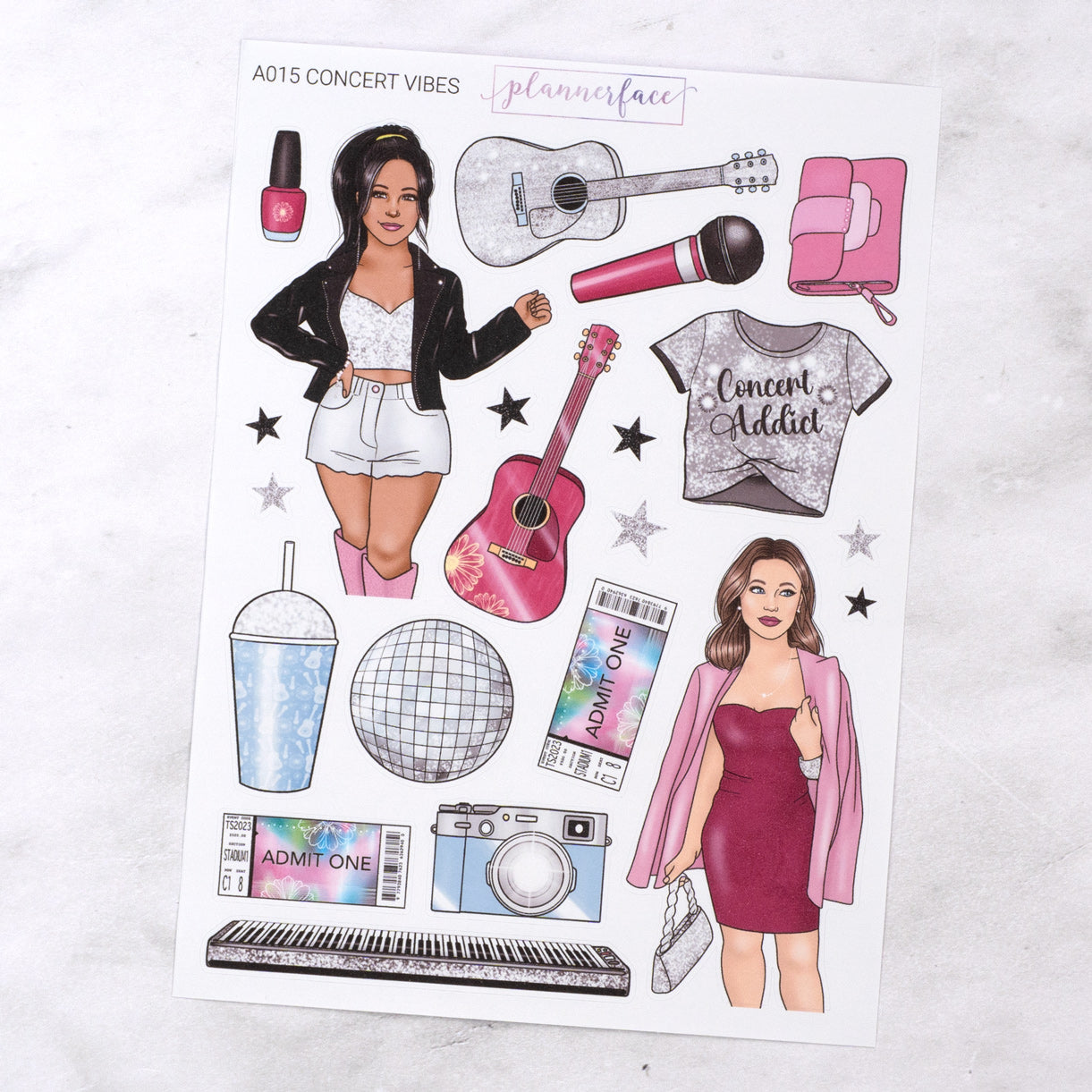 Concert Vibes Creative Journal Sticker Set