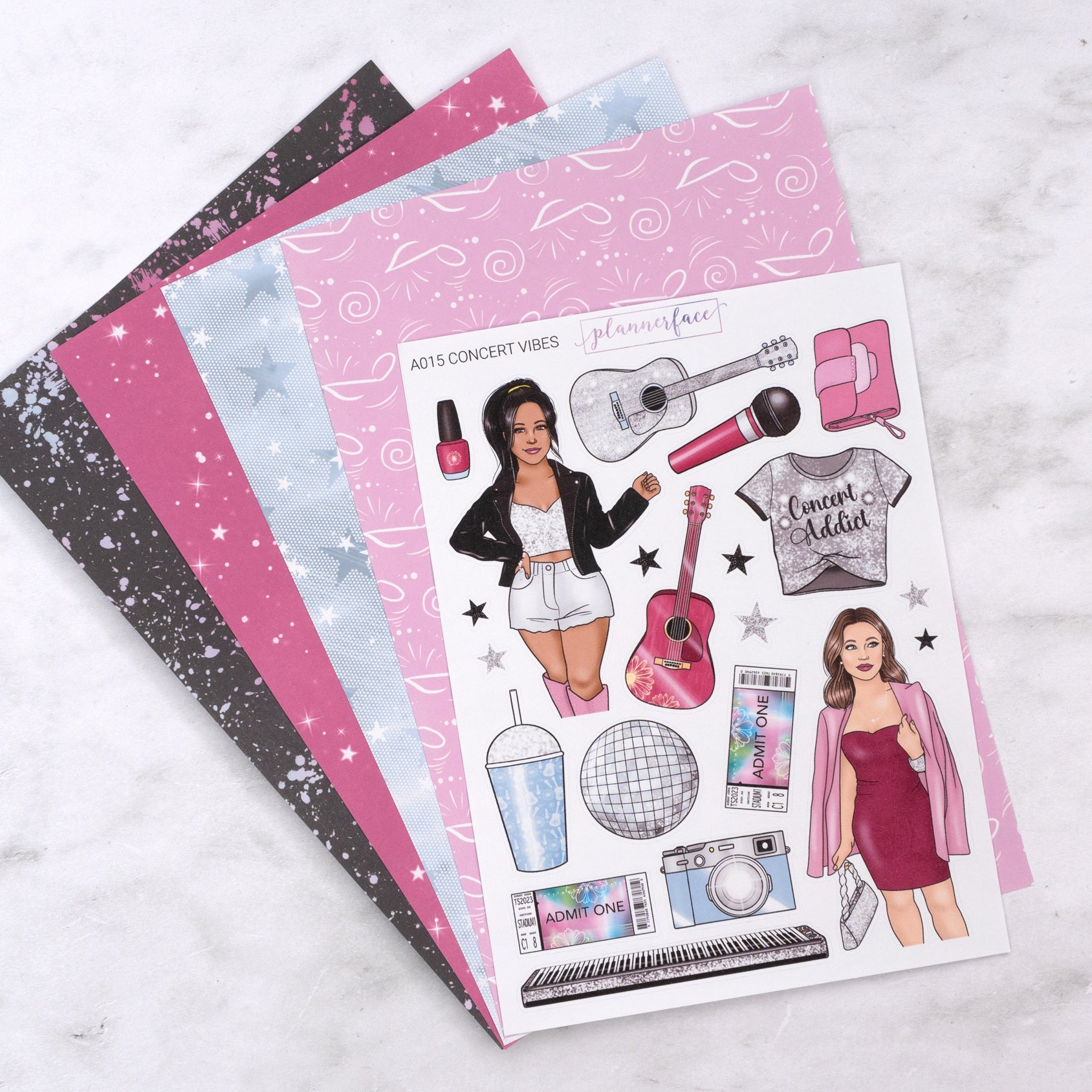 Concert Vibes Creative Journal Sticker Set