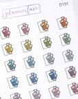 Budgeting Multicolour Doodle Stickers