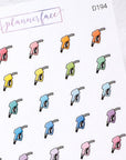 Fuel Nozzle Multicolour Doodle Stickers