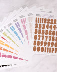Bubble Number Journalling Stickers