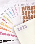 Bubble Number Journalling Stickers
