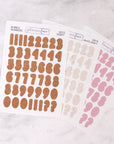 Bubble Number Journalling Stickers