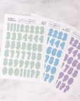 Bubble Number Journalling Stickers