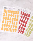 Bubble Number Journalling Stickers