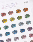 Pet Travel Carrier Multicolour Doodle Stickers