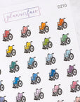 Wheelchair Multicolour Doodle Stickers