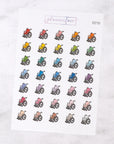 Wheelchair Multicolour Doodle Stickers