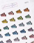 Museum Ticket Multicolour Doodle Stickers