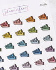 Theatre Ticket Multicolour Doodle Stickers