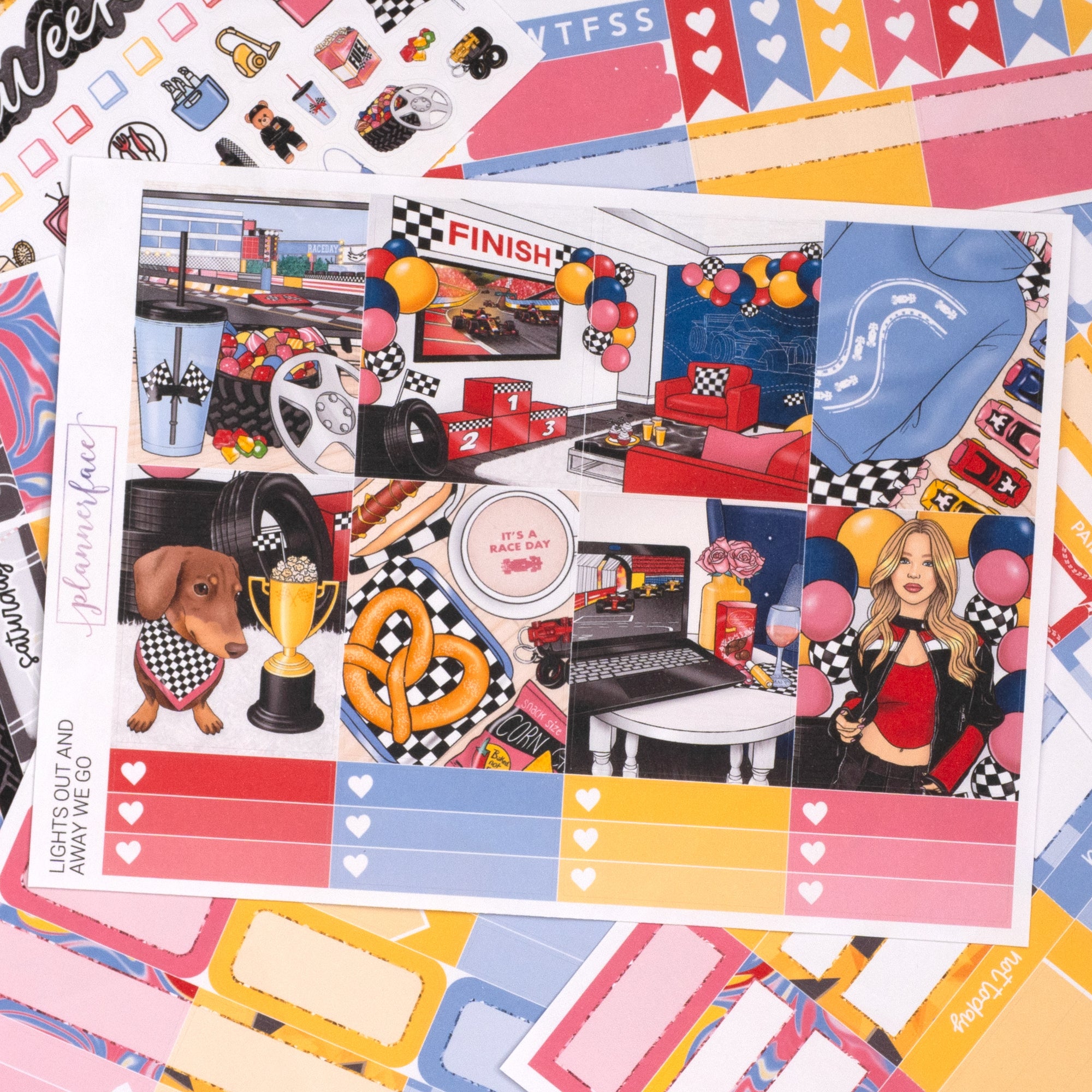 Lights Out & Away We Go Weekly Sticker Kit