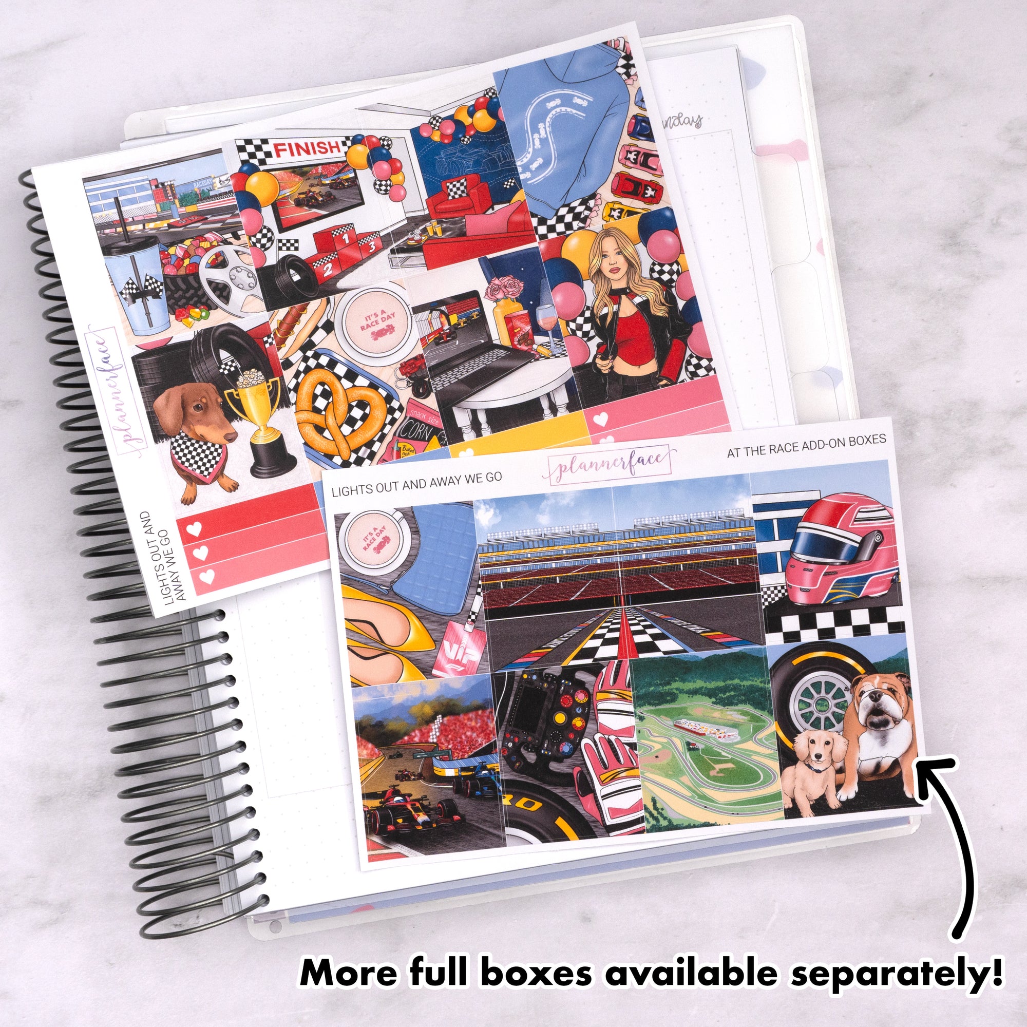 Lights Out & Away We Go Weekly Sticker Kit