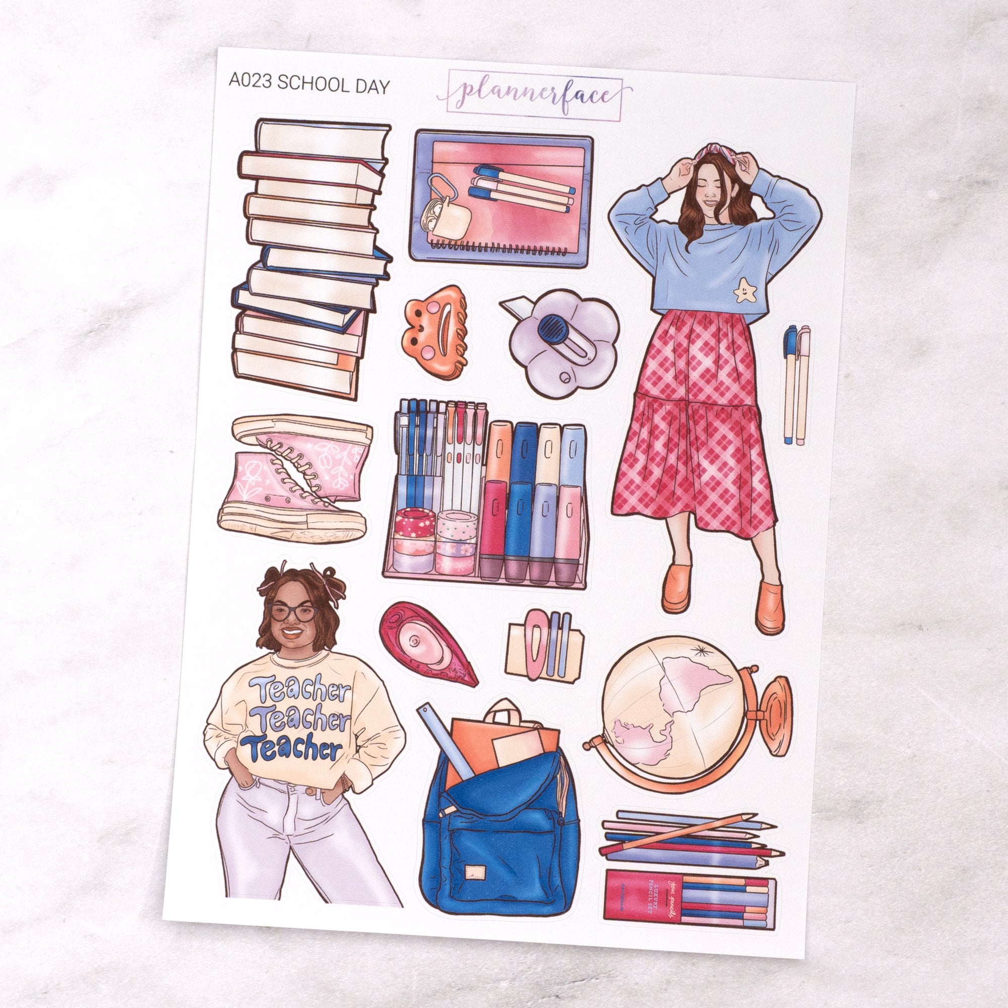 School Day Creative Journal Sticker Set