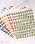 Christmas Serif Letter Alphabet Journalling Stickers