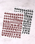 Christmas Serif Letter Alphabet Journalling Stickers