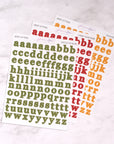 Christmas Serif Letter Alphabet Journalling Stickers