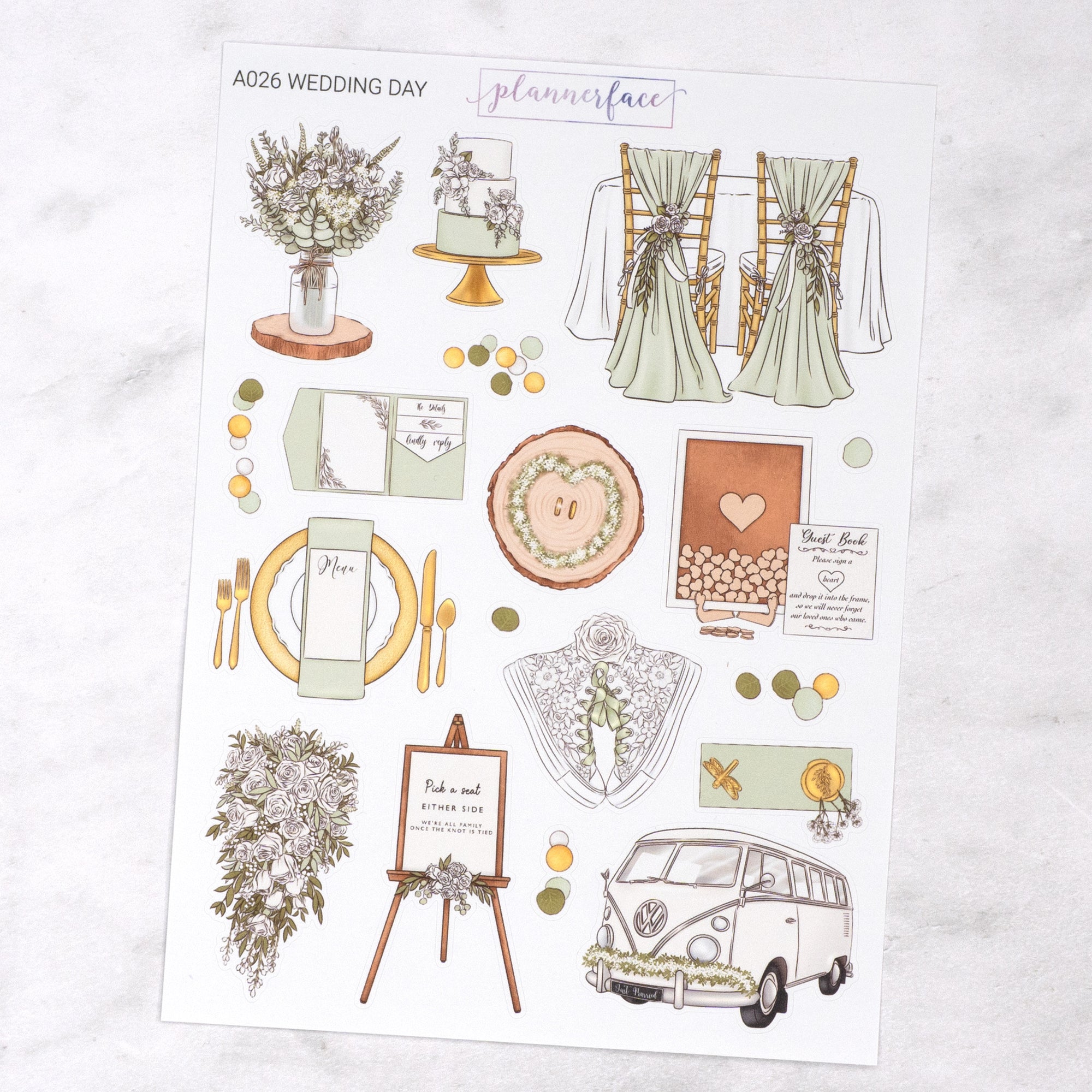 Wedding Day Creative Journal Sticker Set