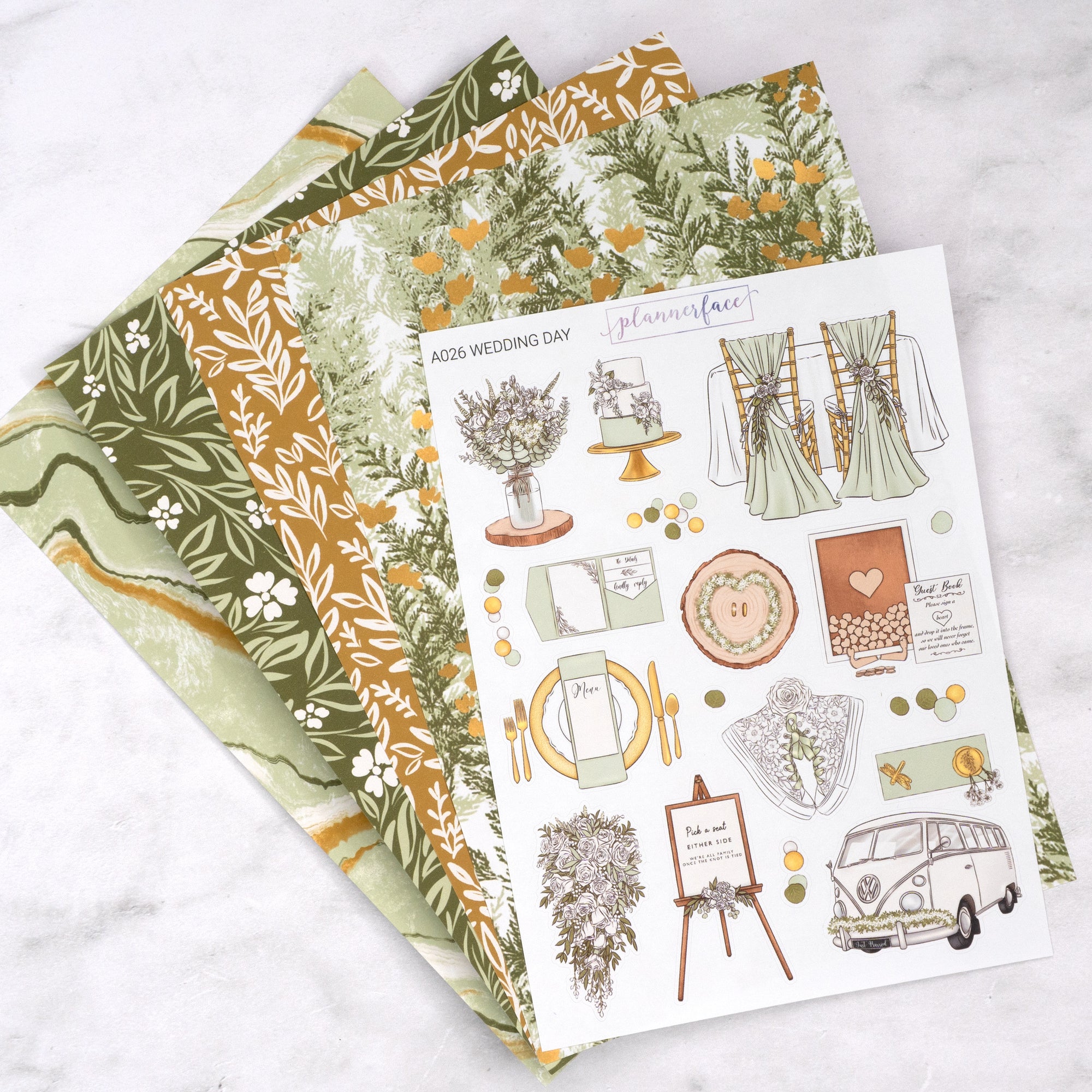 Wedding Day Creative Journal Sticker Set