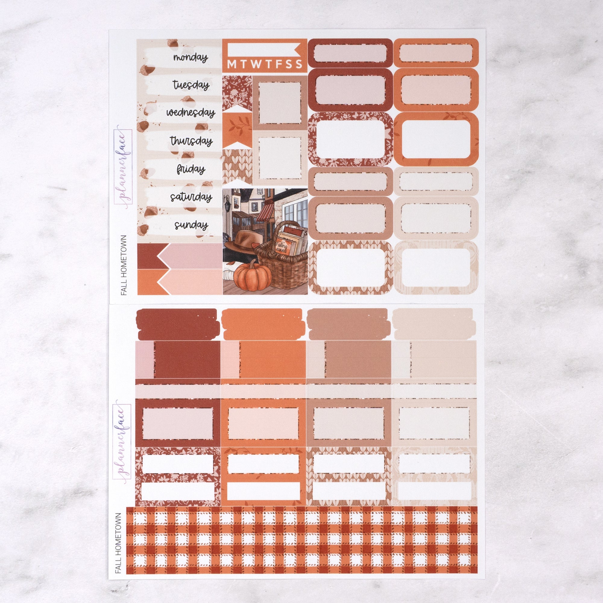 Fall Hometown Mini Weekly Sticker Kit