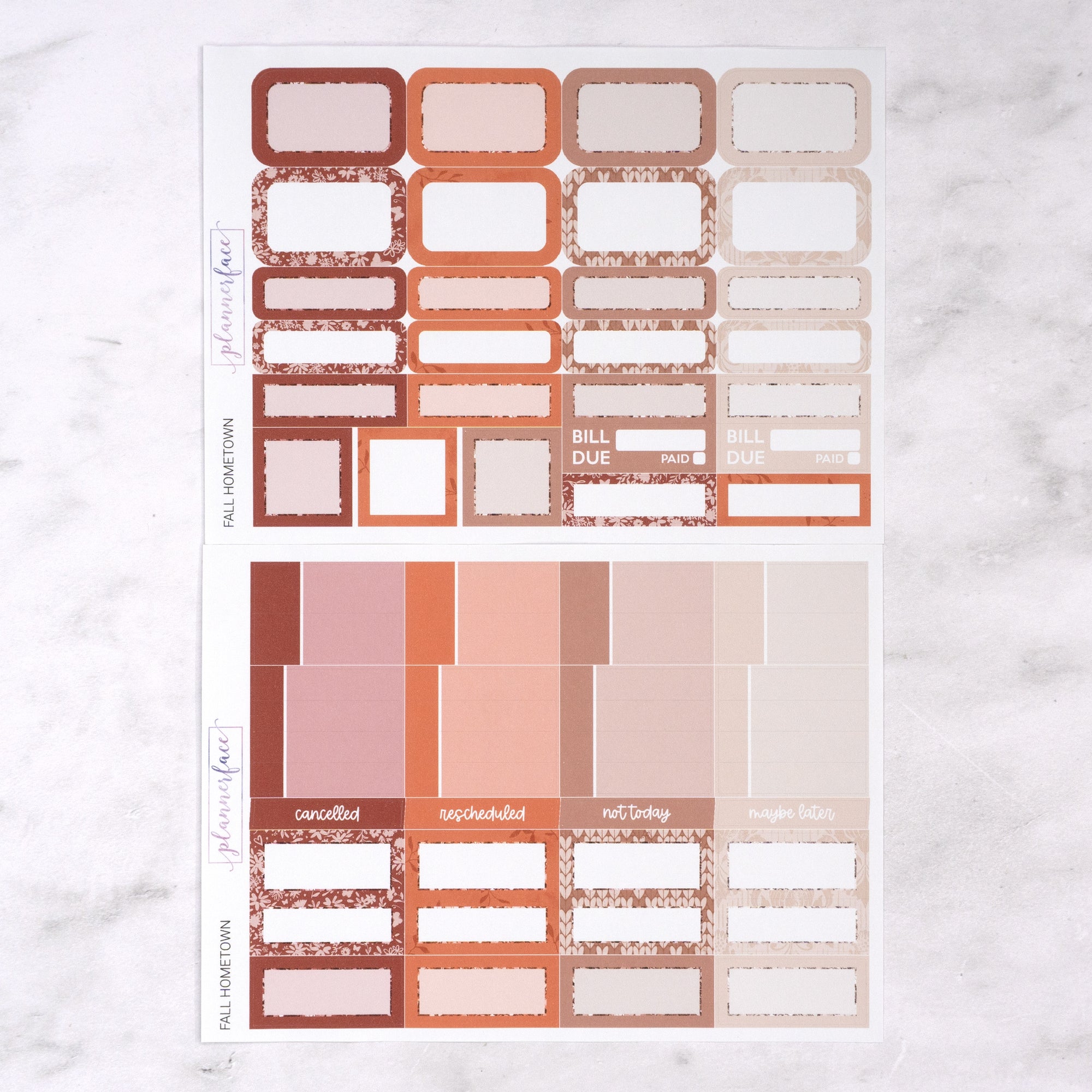 Fall Hometown Weekly Sticker Kit