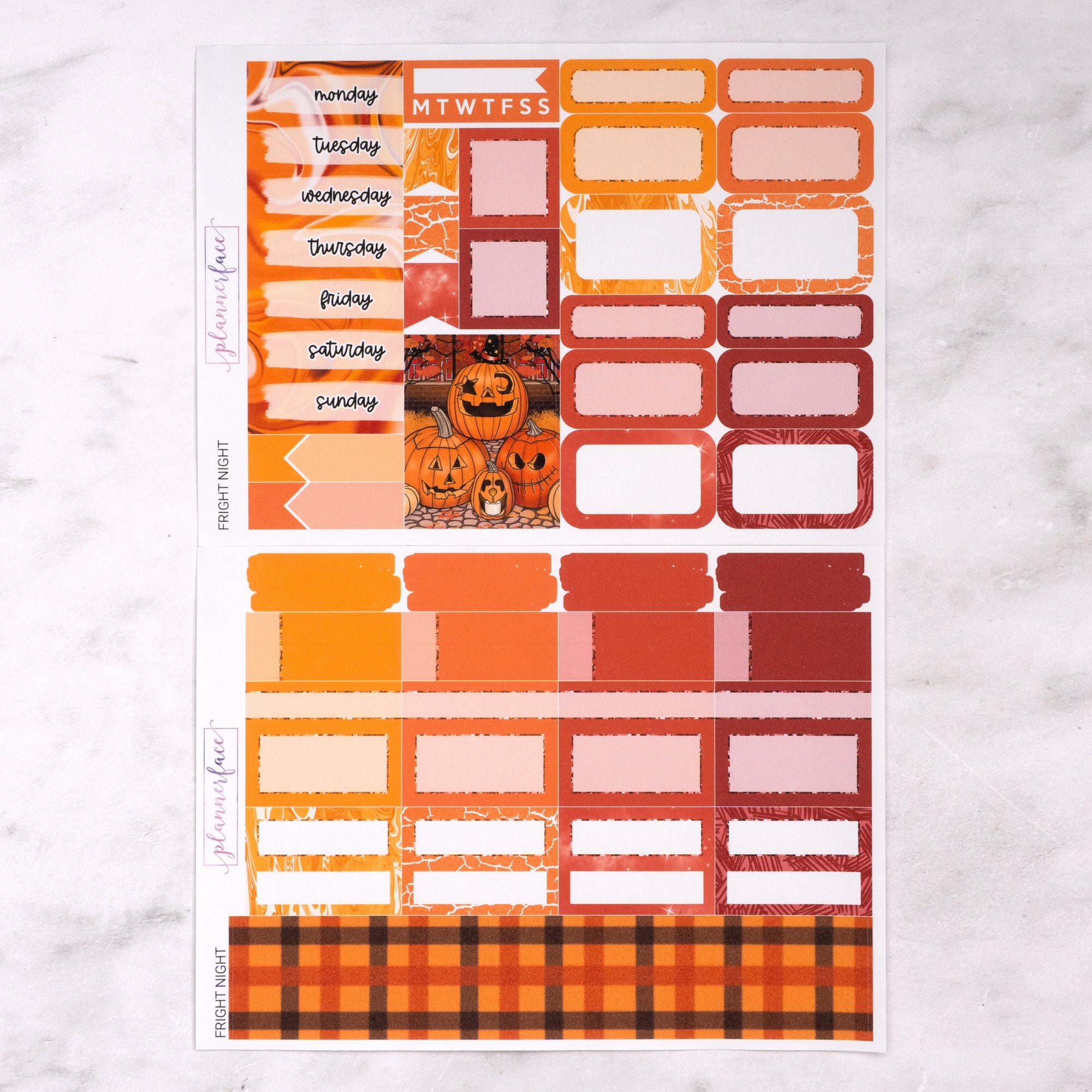 Fright Night Mini Weekly Sticker Kit