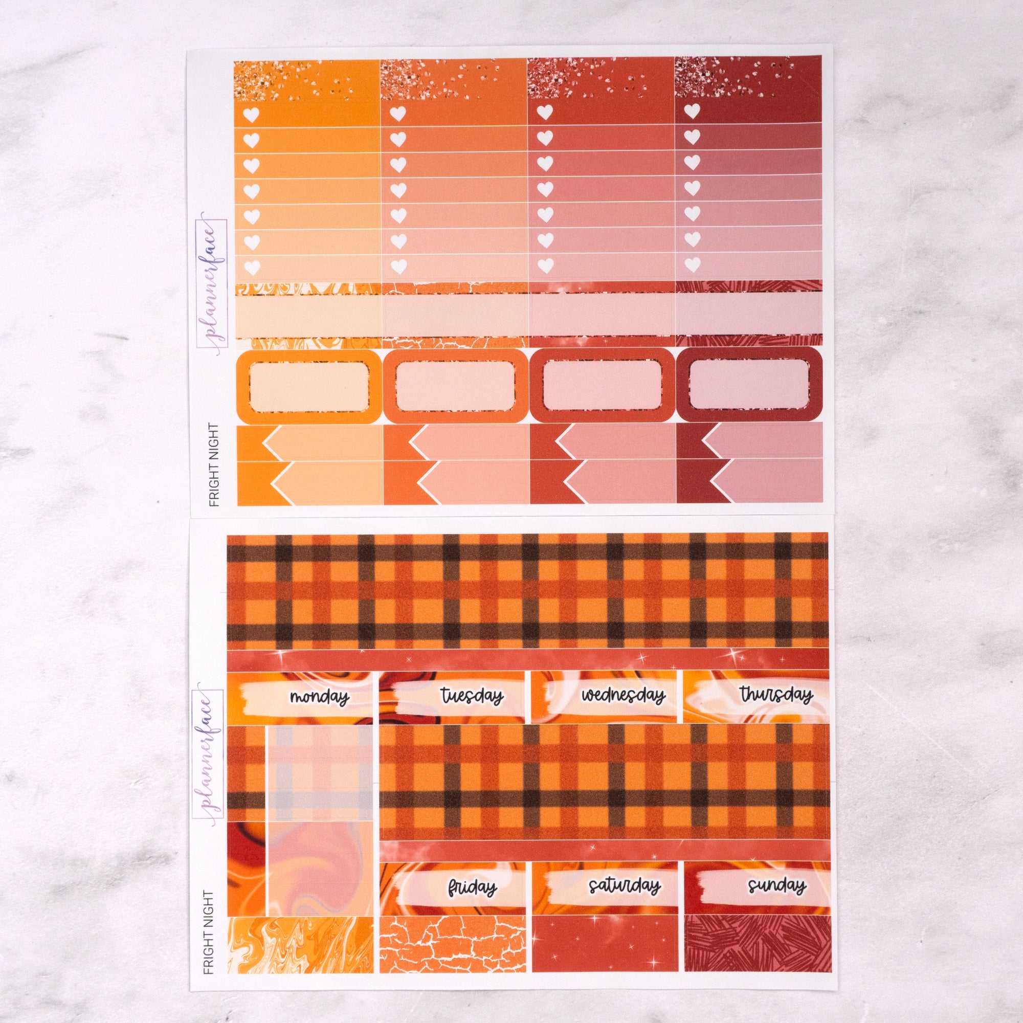 Fright Night Weekly Sticker Kit
