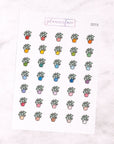 Plant Multicolour Doodle Stickers